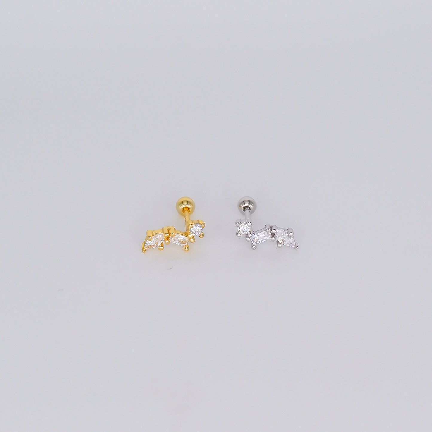 Piercings Bolinha Dourados #45 Três Brilhos