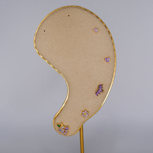 Piercings Bolinha Dourados Lilás