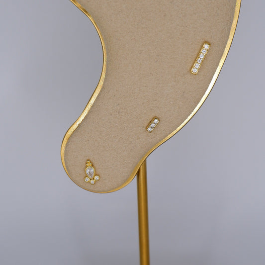 Piercings Bolinha Dourados #4 Riscos