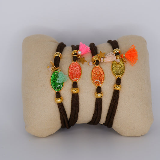 Pulseira Elástica Link & Love Medalha