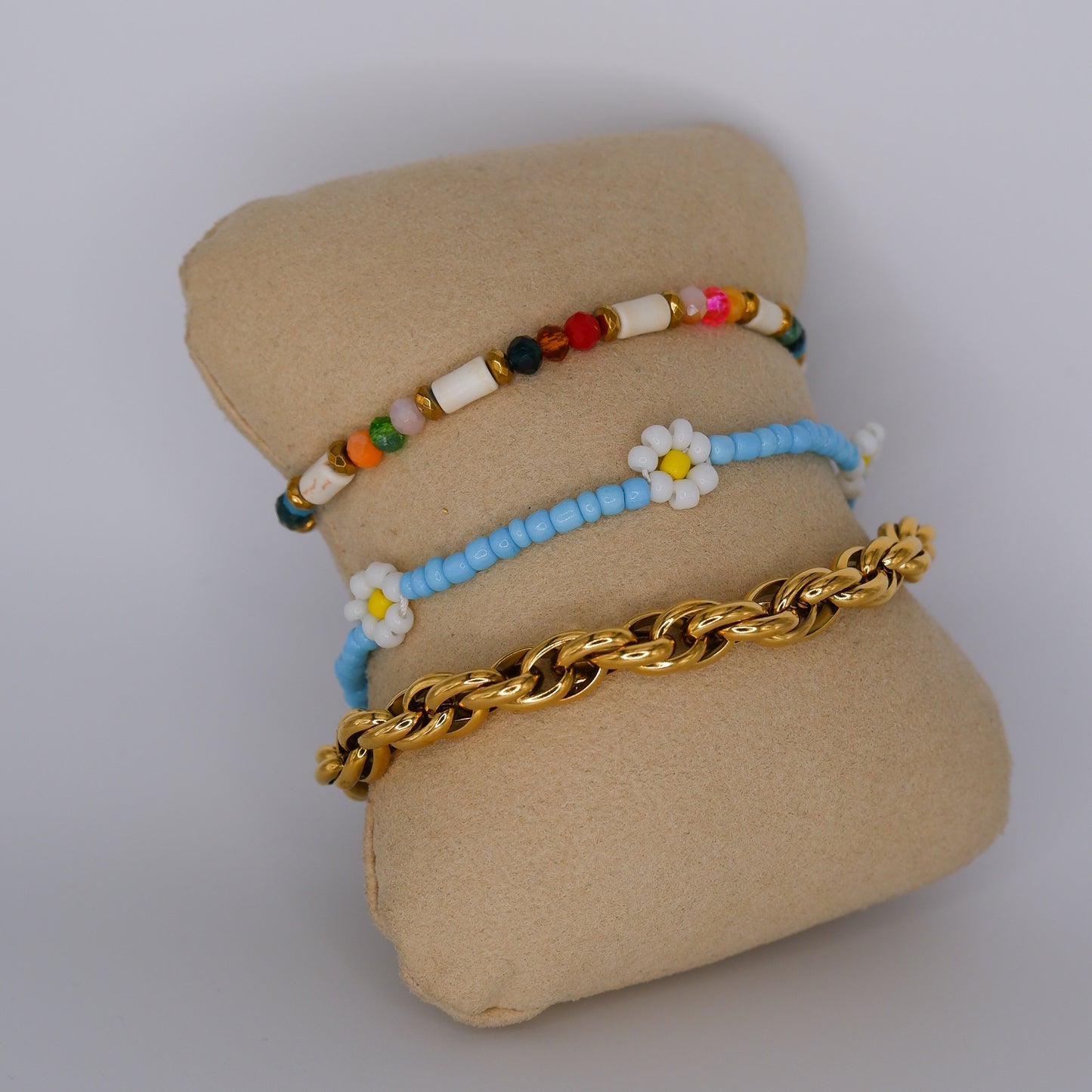 Pulseira Aço Inoxidável colorida, azul e malha