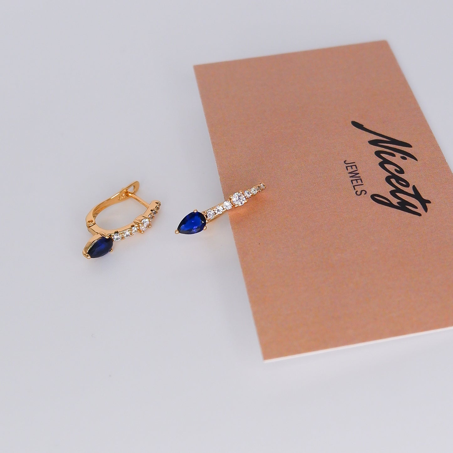 Argola Hipoalergénica 1 Brilhante Azul