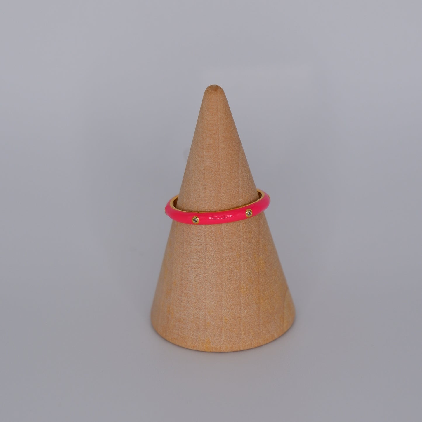 Anel S925 rosa fluorescente