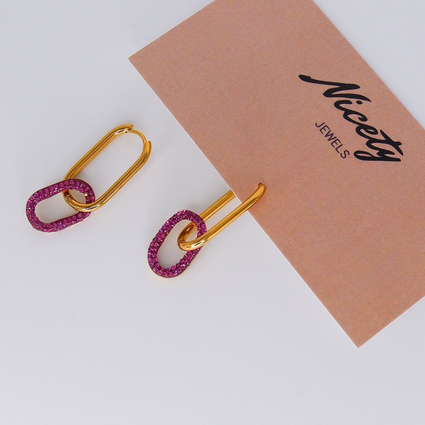 Argola Dourada e Rosa