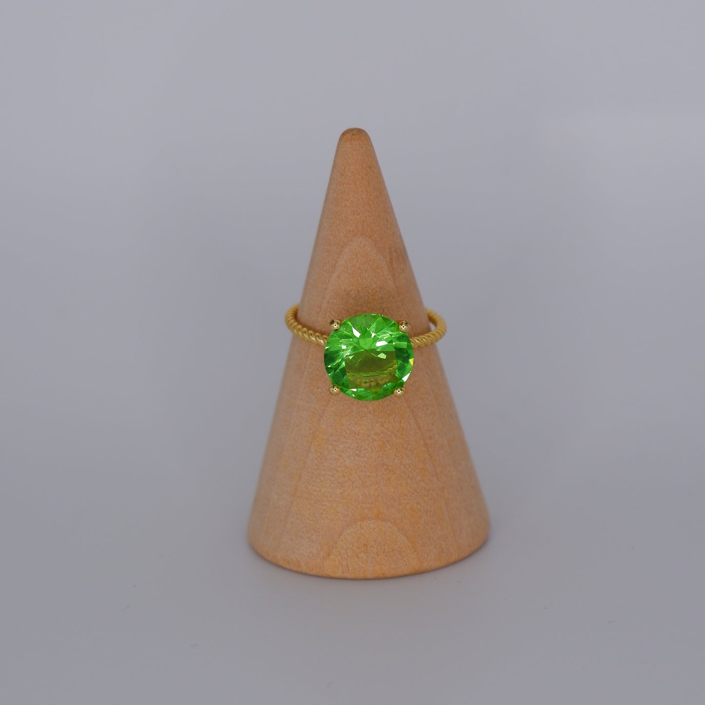 Anel S925 pedra Verde