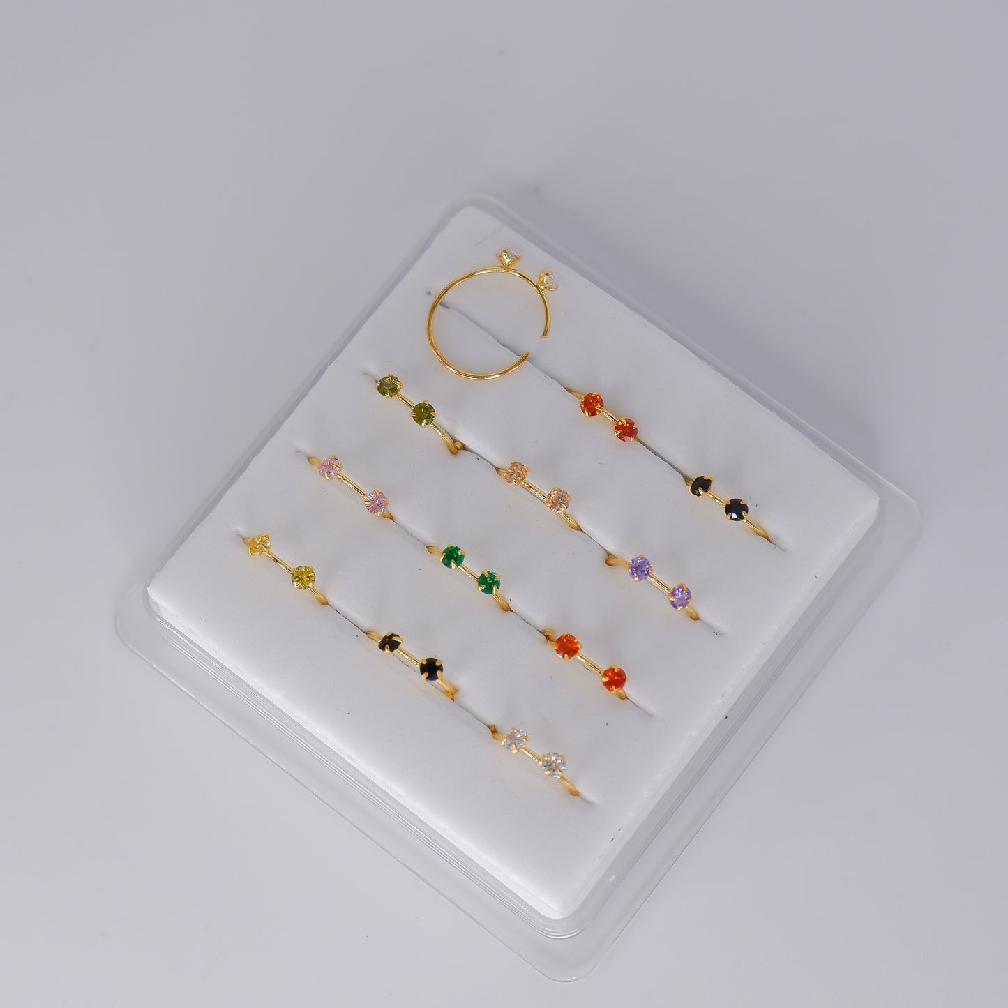 Piercing S925 Nariz Argola 2 Brilhos