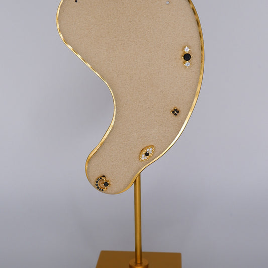 Piercings Bolinha Dourados Preto