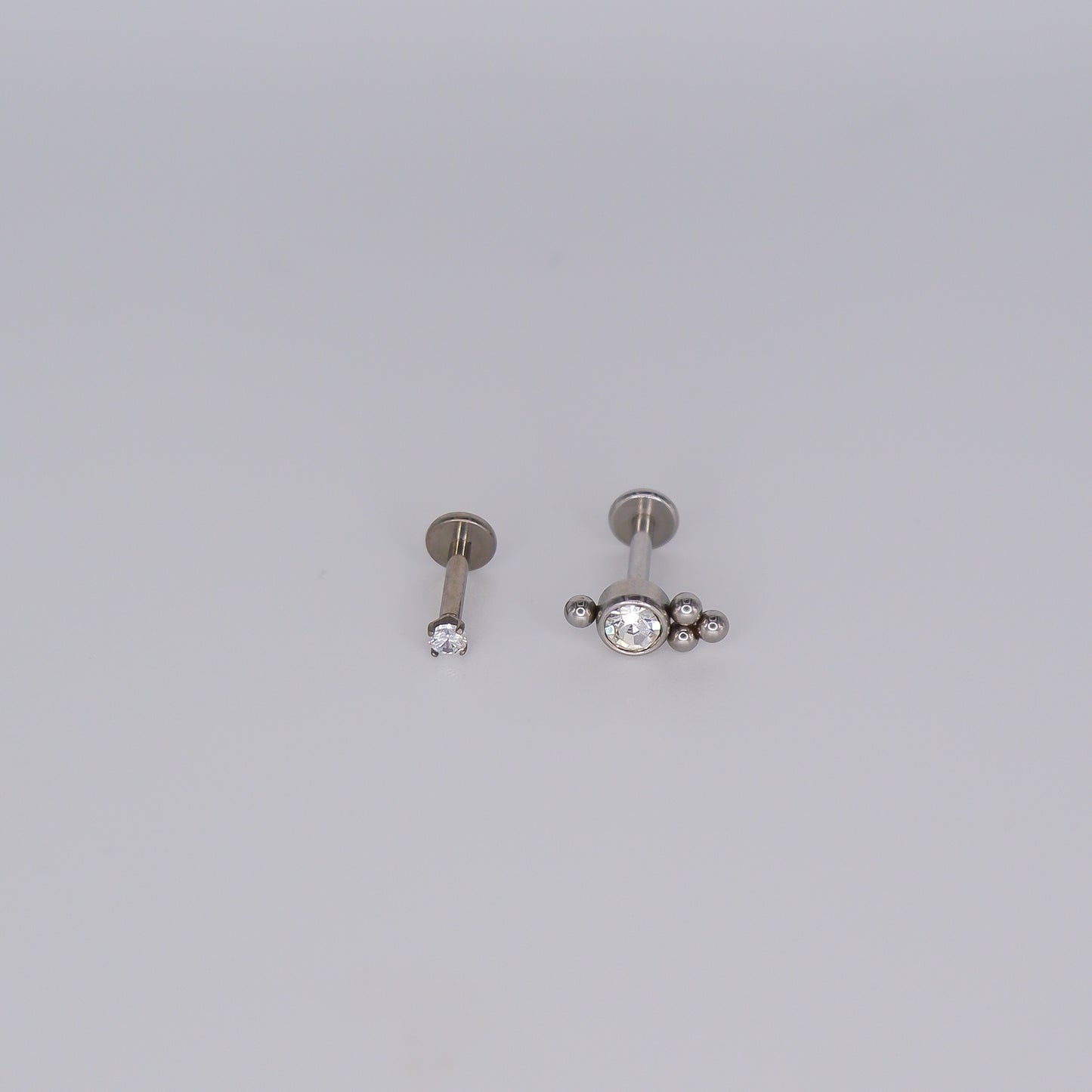 Piercings Achatados Prateados