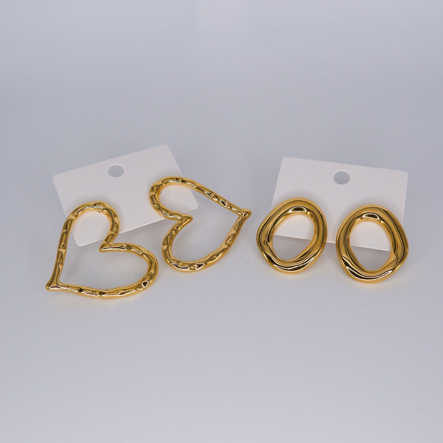 Brinco de Espeto Dourado Coração e Bola