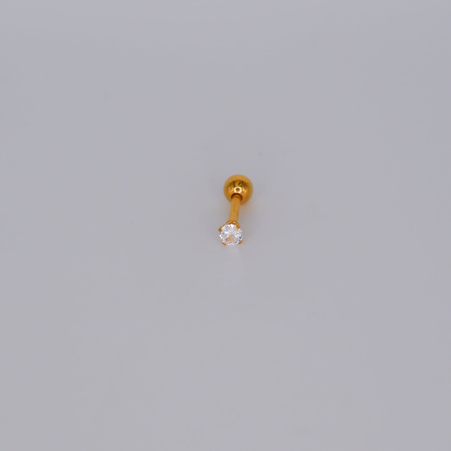 Piercing Aço Inoxidável Bolinha Ponto de Luz Médio