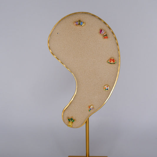 Piercings Bolinha Dourados Coloridos