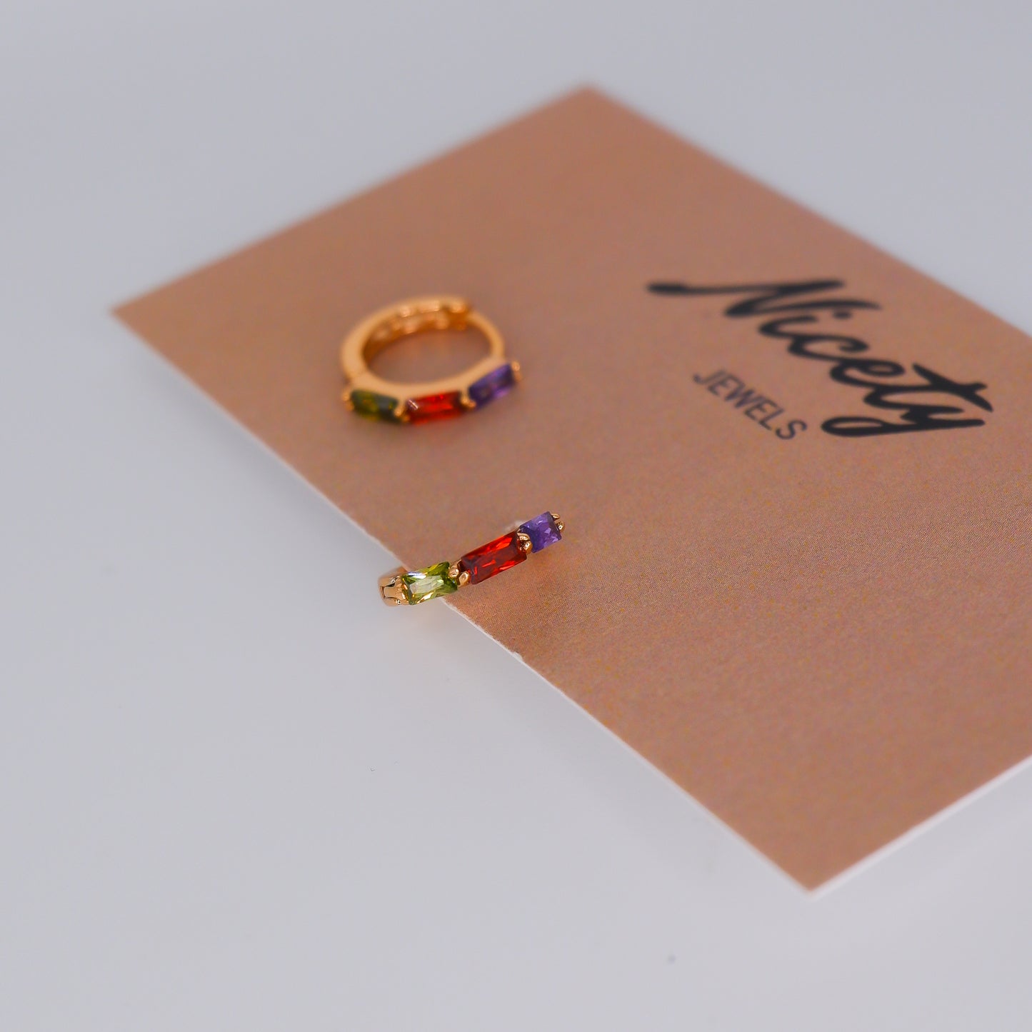 Argola Hipoalergénica 3 Rectângulos