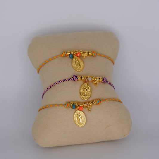 Pulseira Regulável Link & Love Medalha