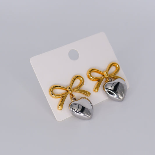 Laço com Coração Bicolor