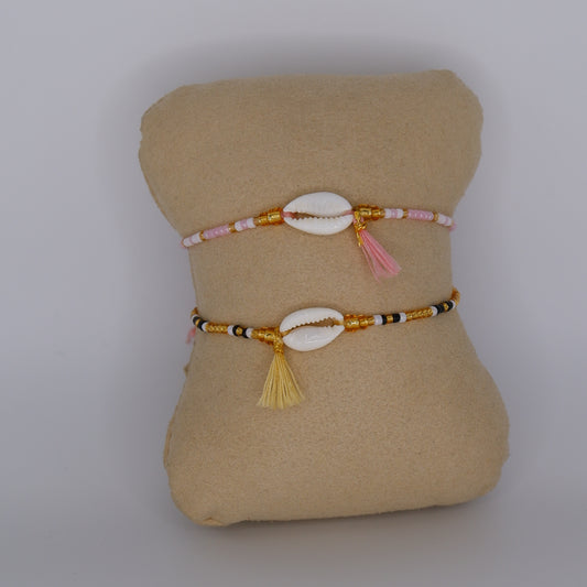 Pulseira Ajustável Missangas Beijinho