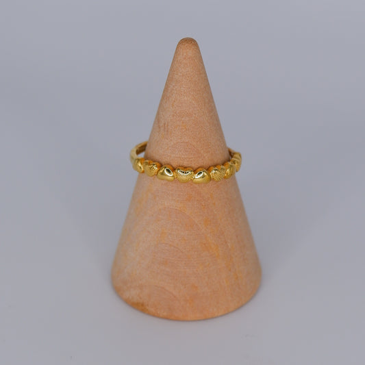 Anel S925 Ajustável Corações