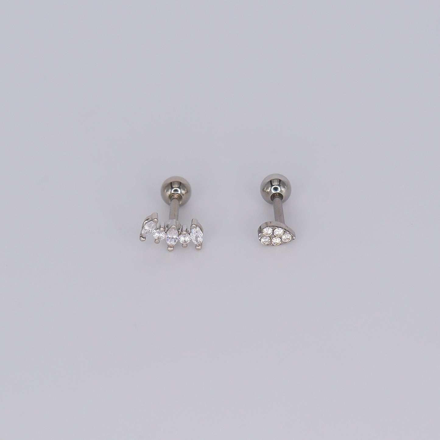 Piercing aperta atrás Prateado Curvo e Gota