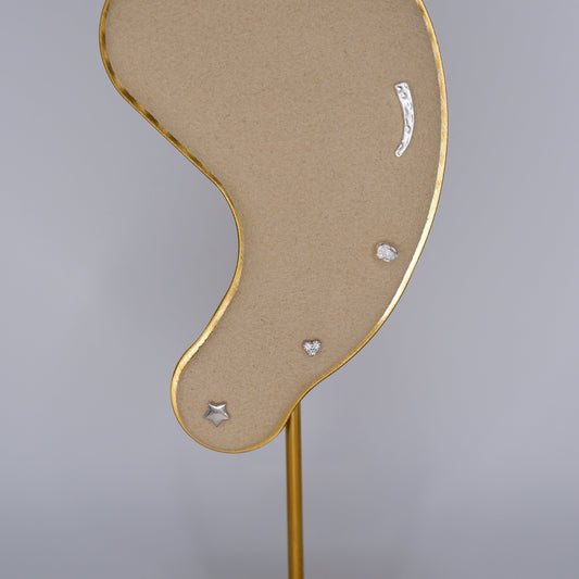 Piercings Bolinha Prateados #9 Estrela, Mini Coração, Pedra e Risco