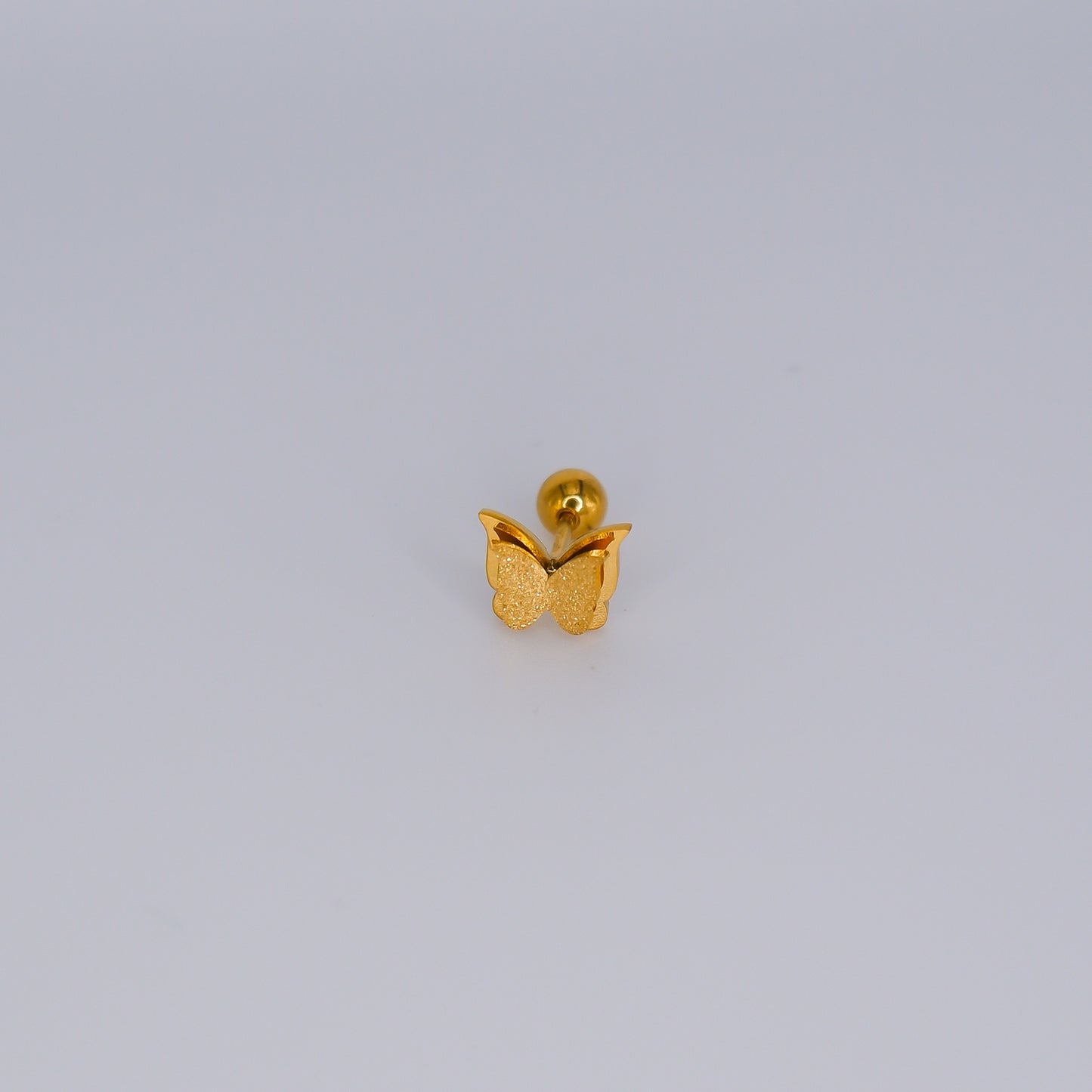 Piercing Bolinha Aço Inoxidável Borboleta