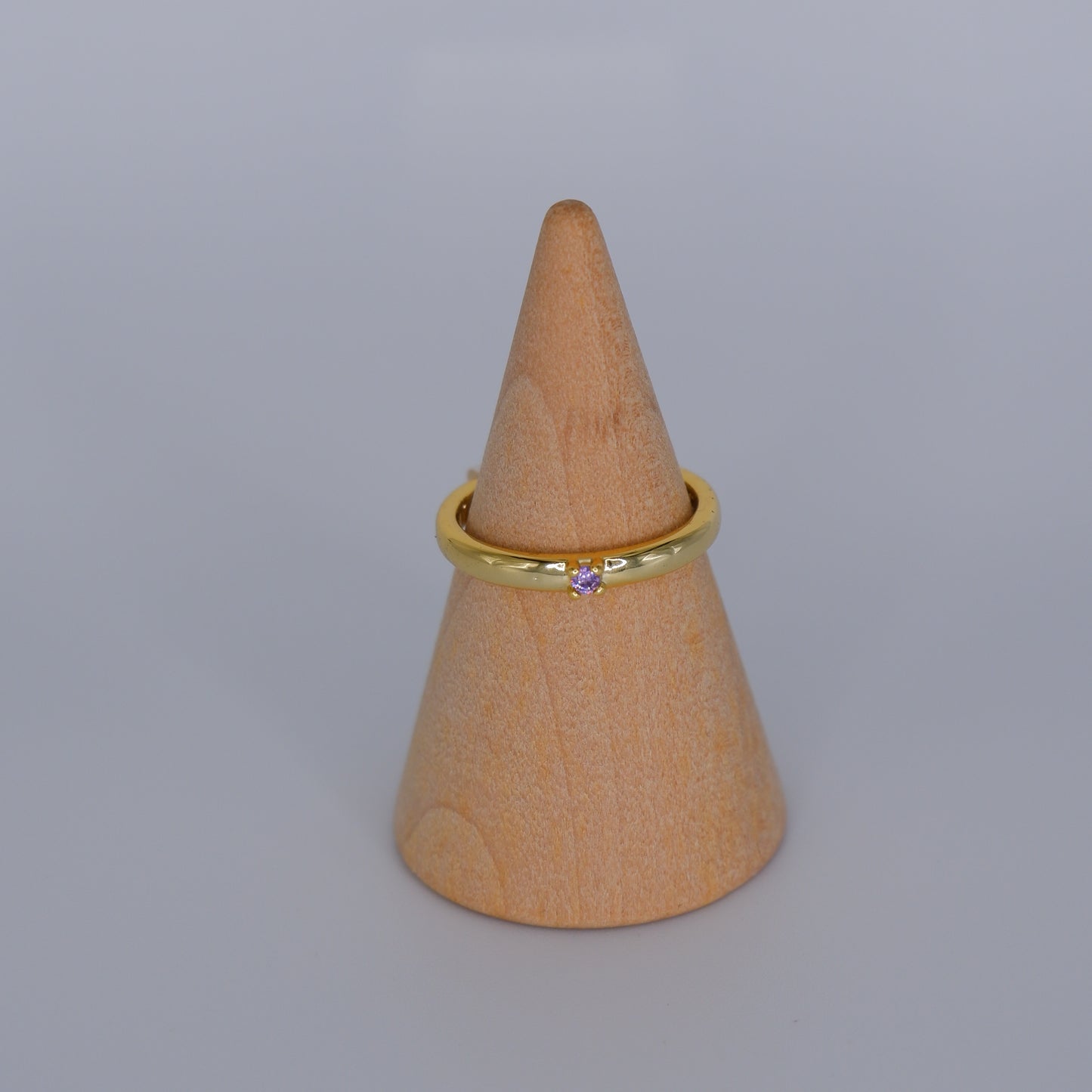 Anel S925 solitário lilás