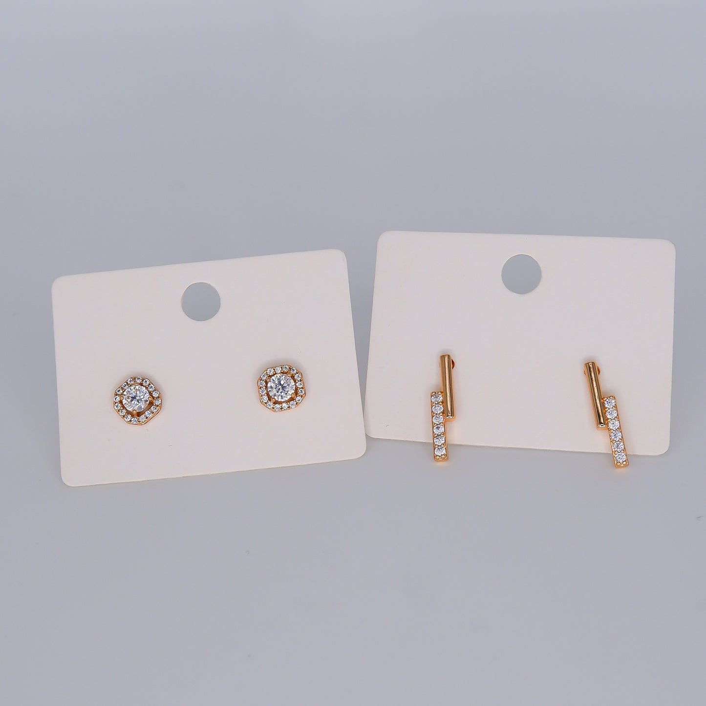 Brinco de Espeto Hipoalergénico Brilho e Retângulos