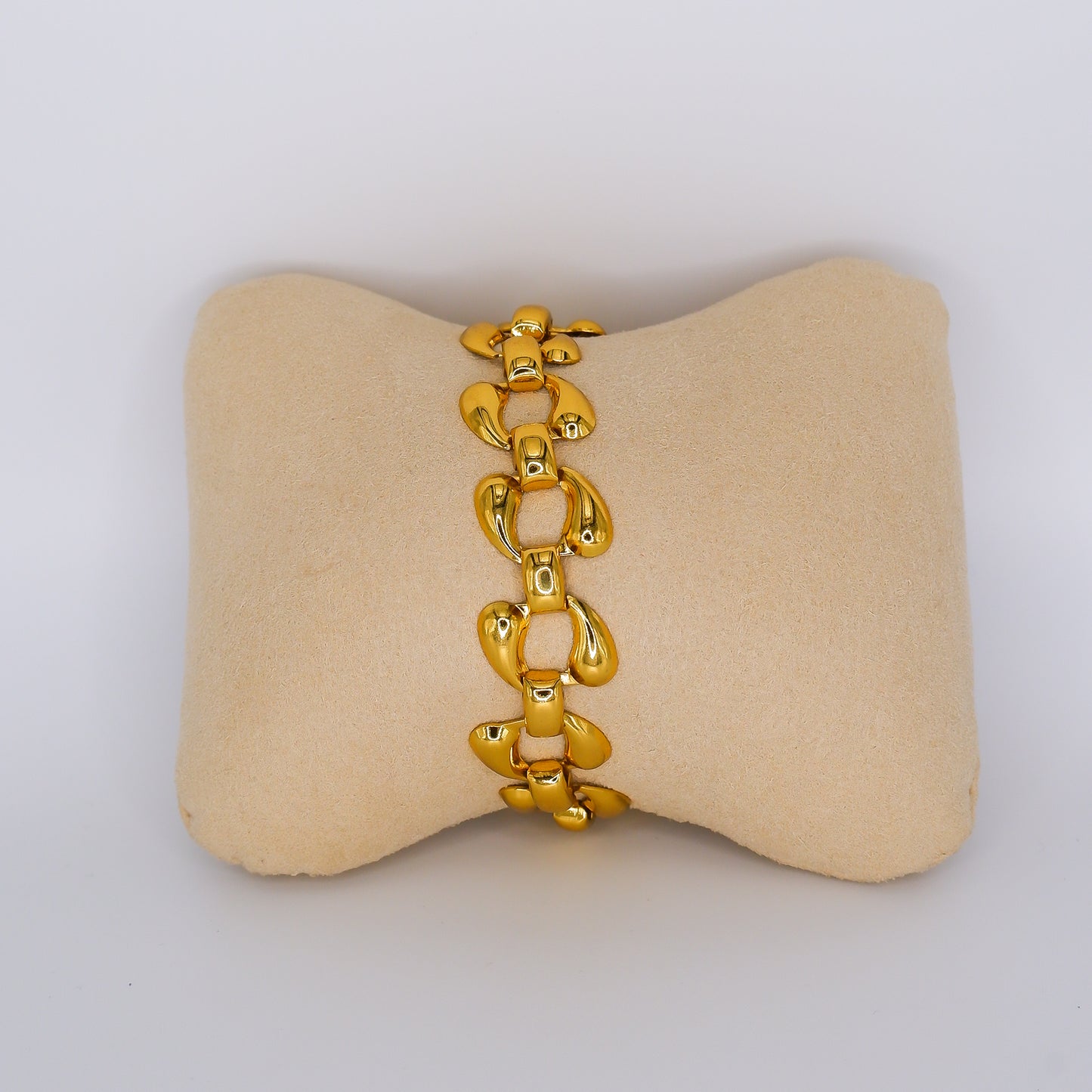 Pulseira Aço Inoxidável Corrente Dourada