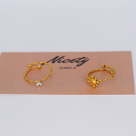 Anel Ajustável Mindinho Sol e Brilho