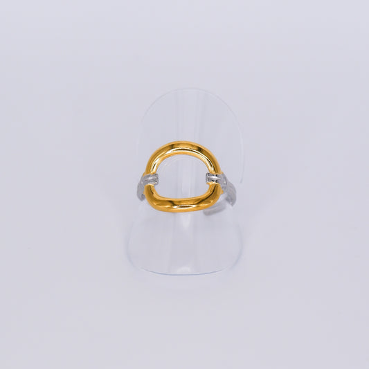 Anel Círculo Bicolor