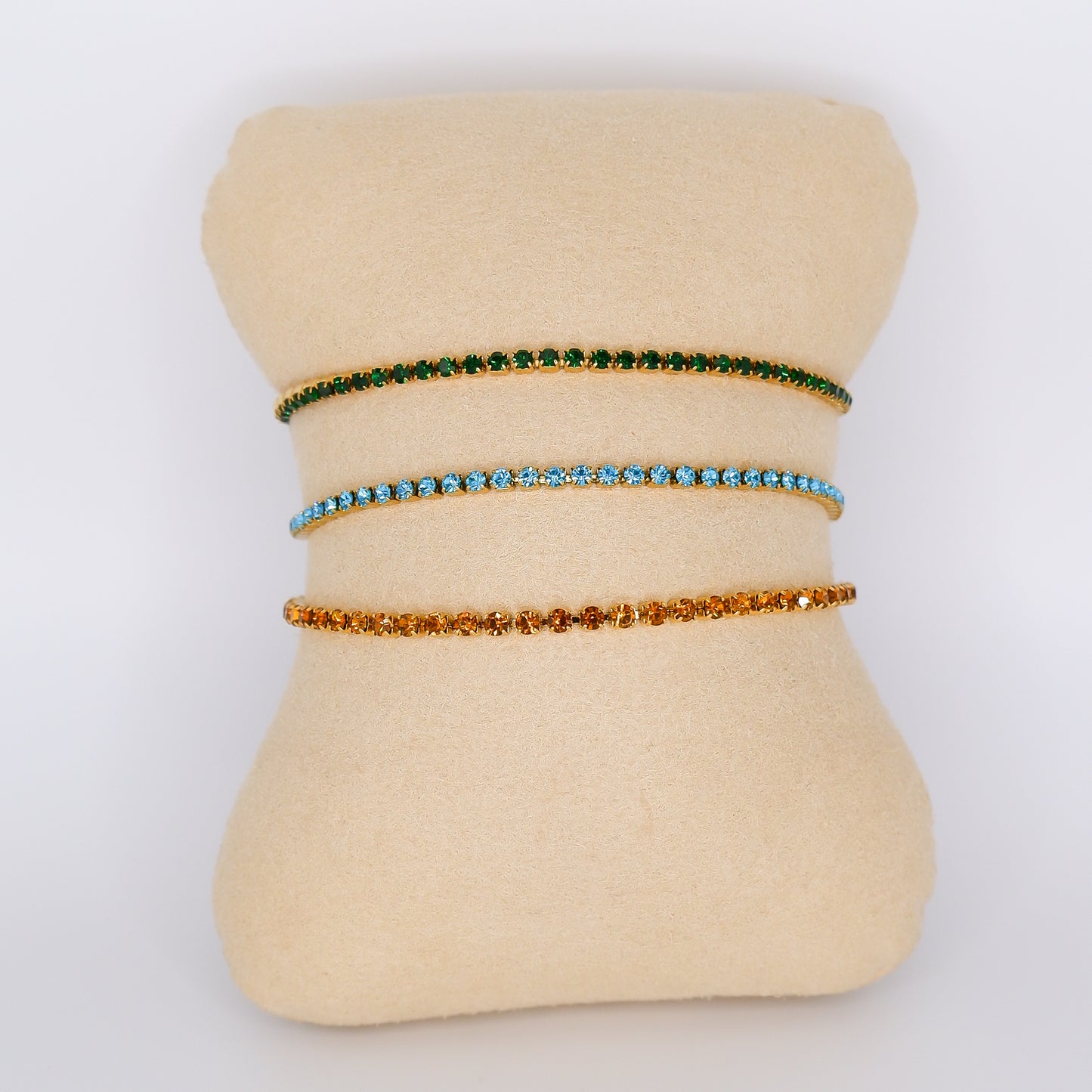Pulseira Aço Inoxidável Reviera Verde, Azul e Laranja