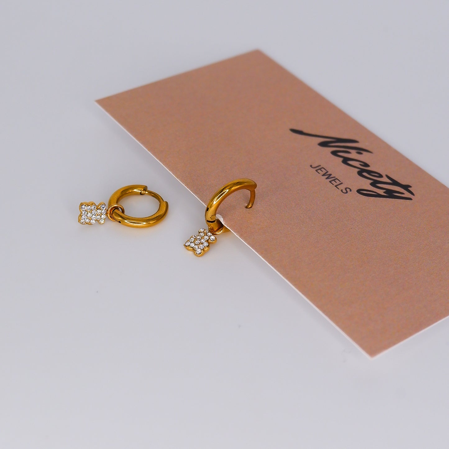 Argola Dourada com Ursinhos