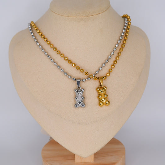 Colares Urso Dourado e Urso Prateado