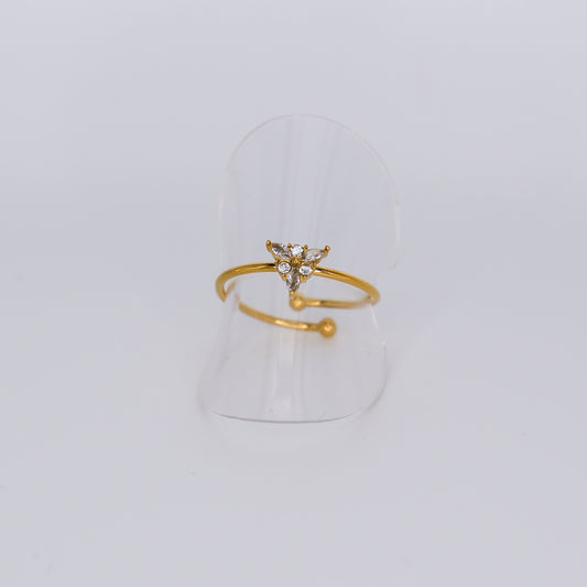 Anel ajustável Triângulo Transparente