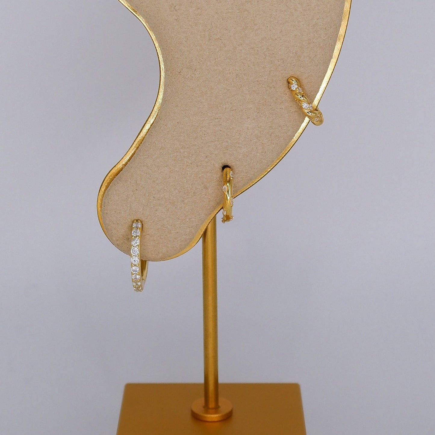 Argola S925 Transparentes c/ Brilhantes