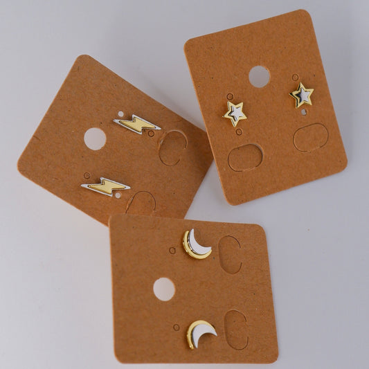 Brincos Espeto S925 Bicolor