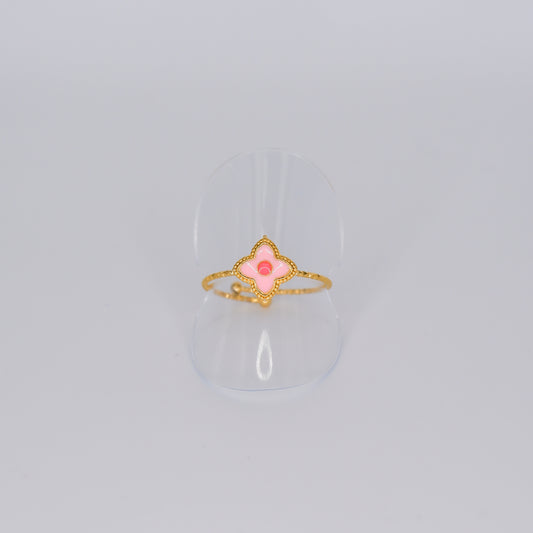 Anel Flor Rosa