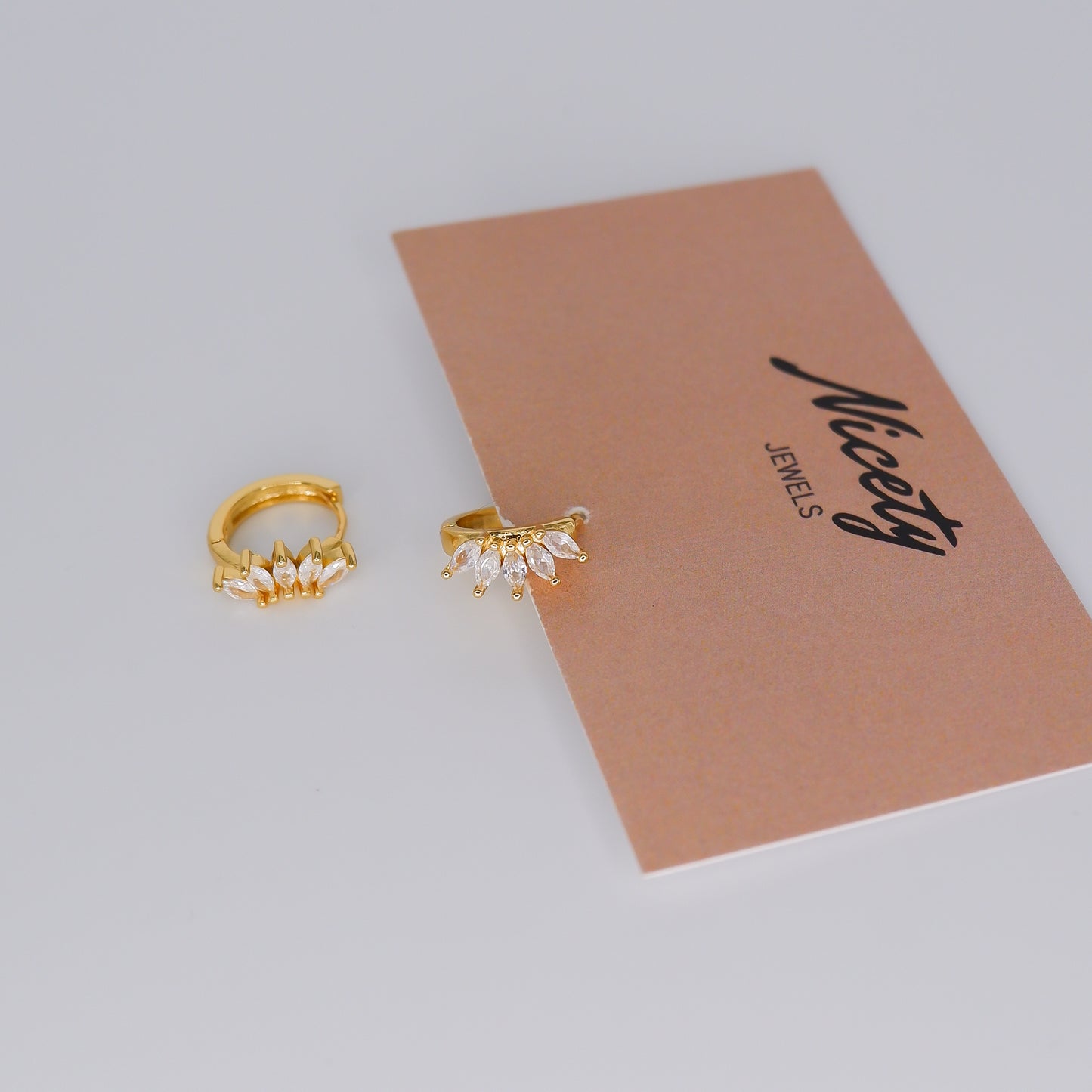 Argola Pedras Transparentes