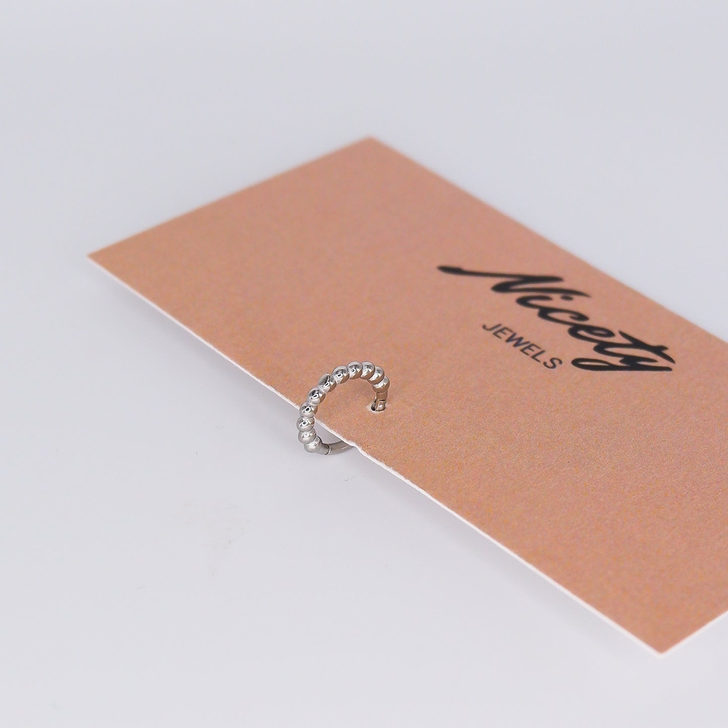 Argola Piercing Aço Inoxidável Bolinhas