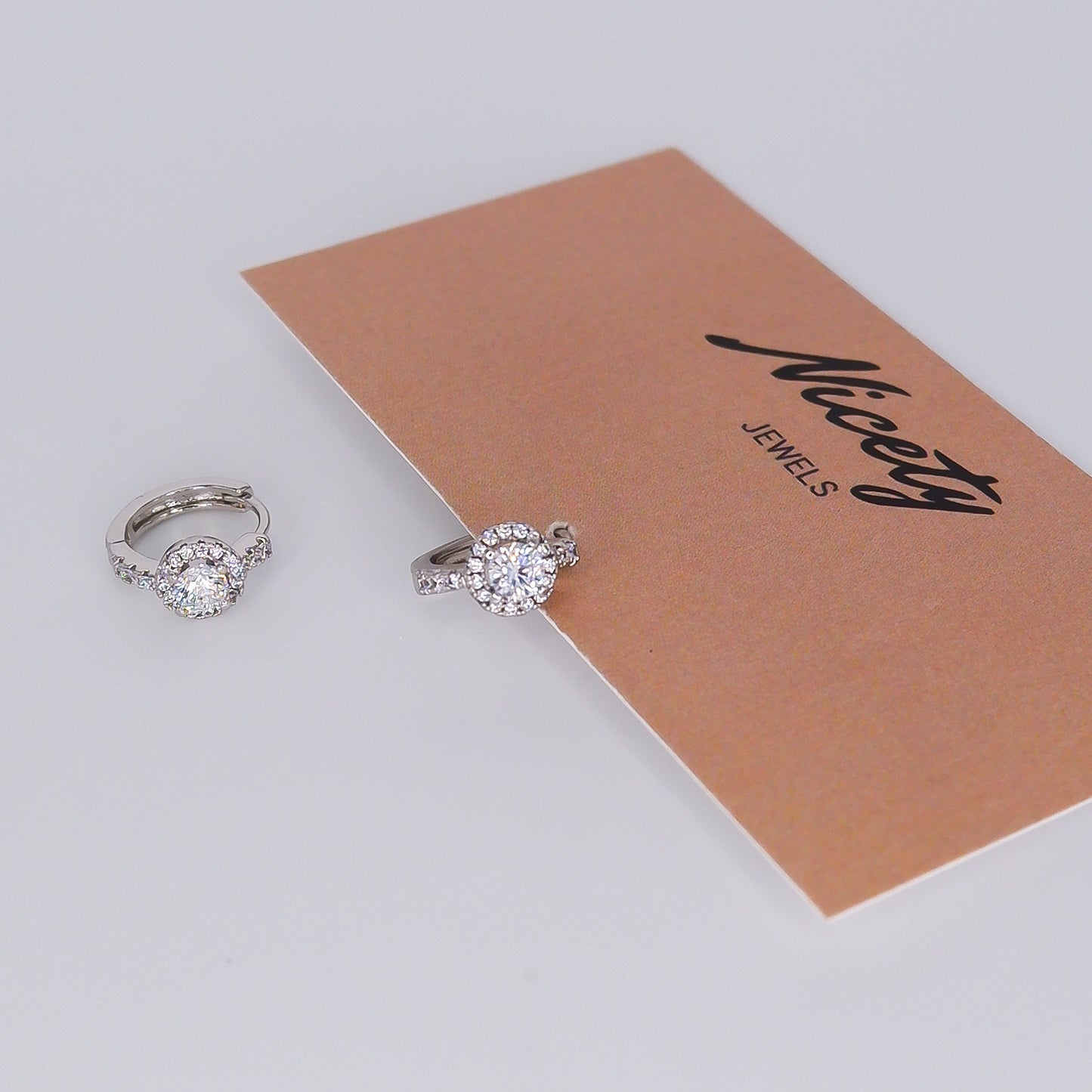 Argola Prateada Brilho