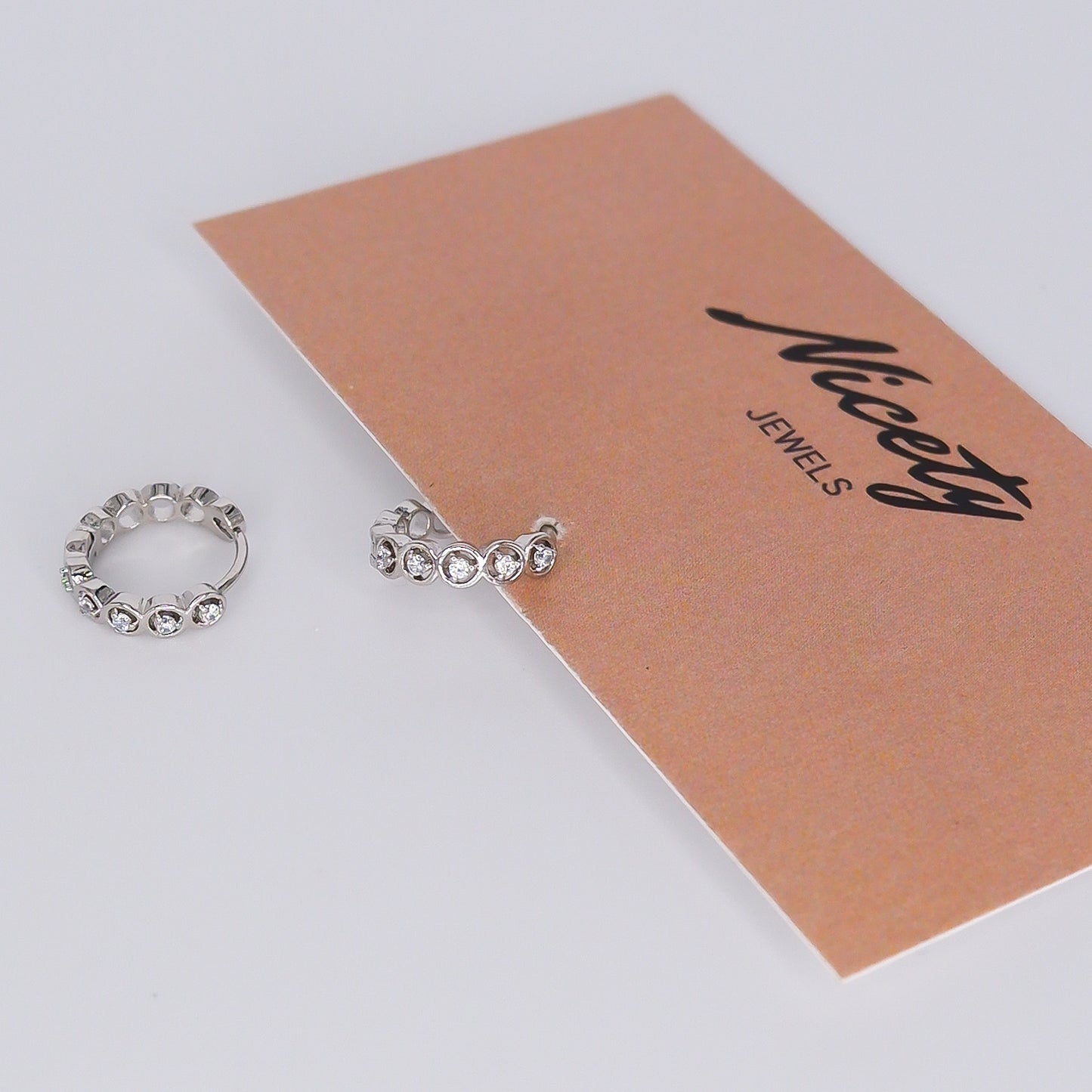 Argola Prateada com Brilhos