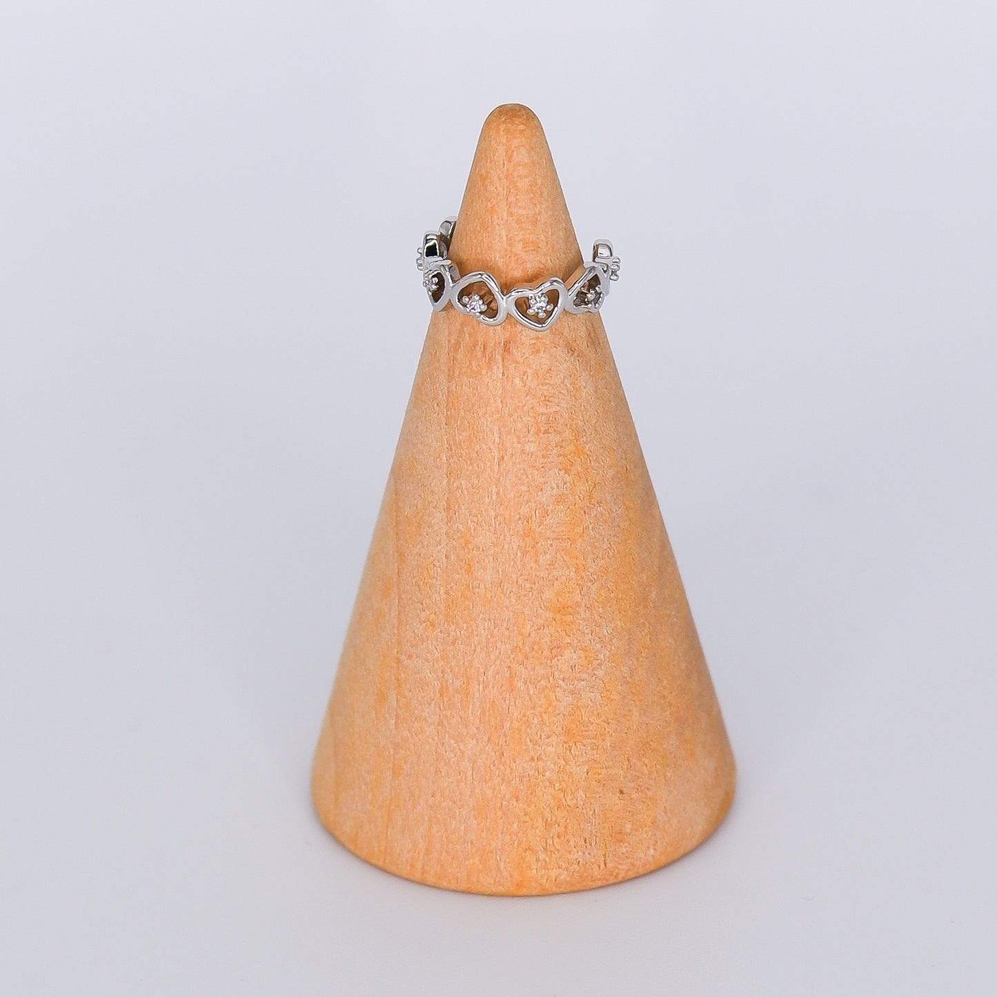 Earcuff Prateada Corações