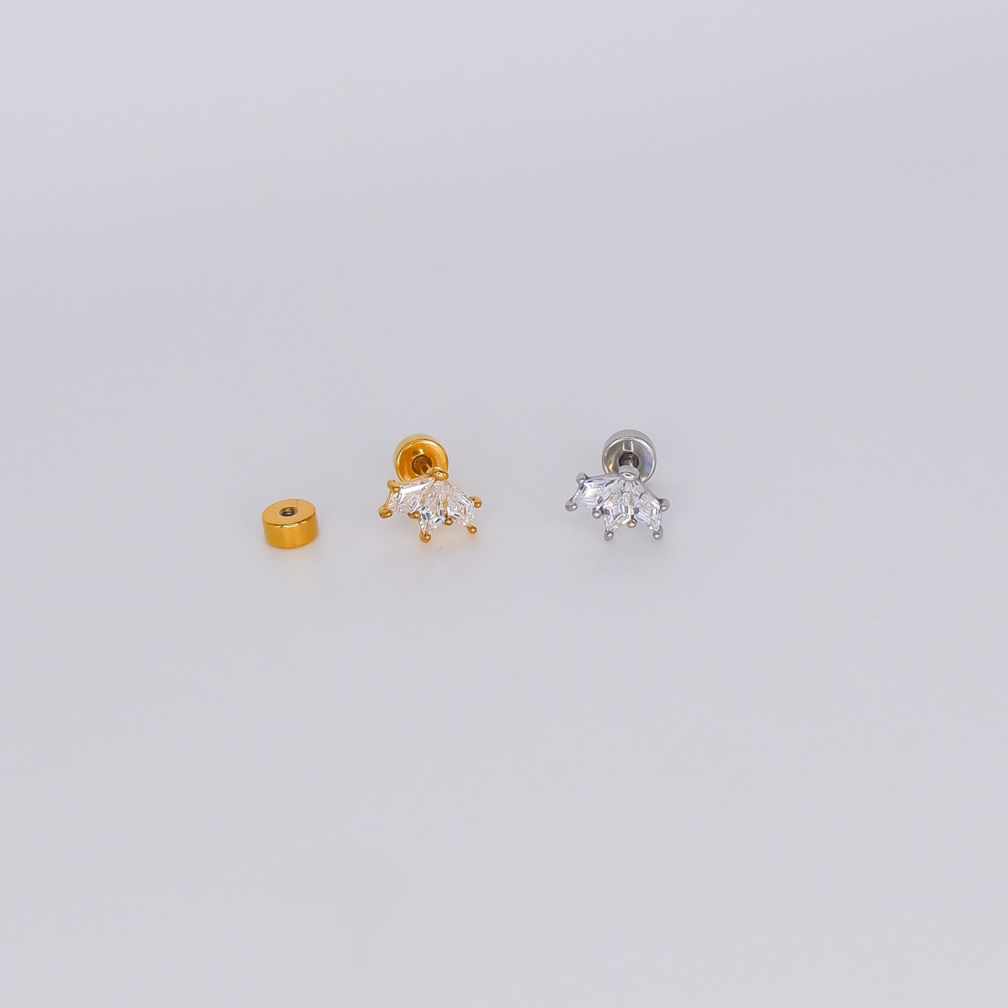 Piercing Aço Inoxidável 3 Brilhos