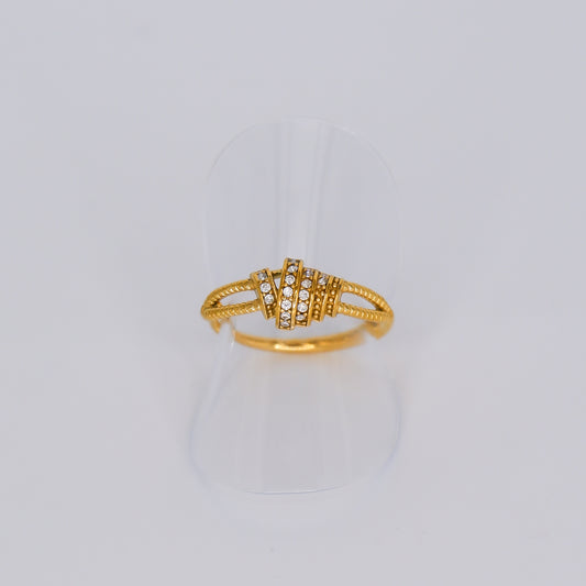 Anel Ajustável Torcido Brilhante