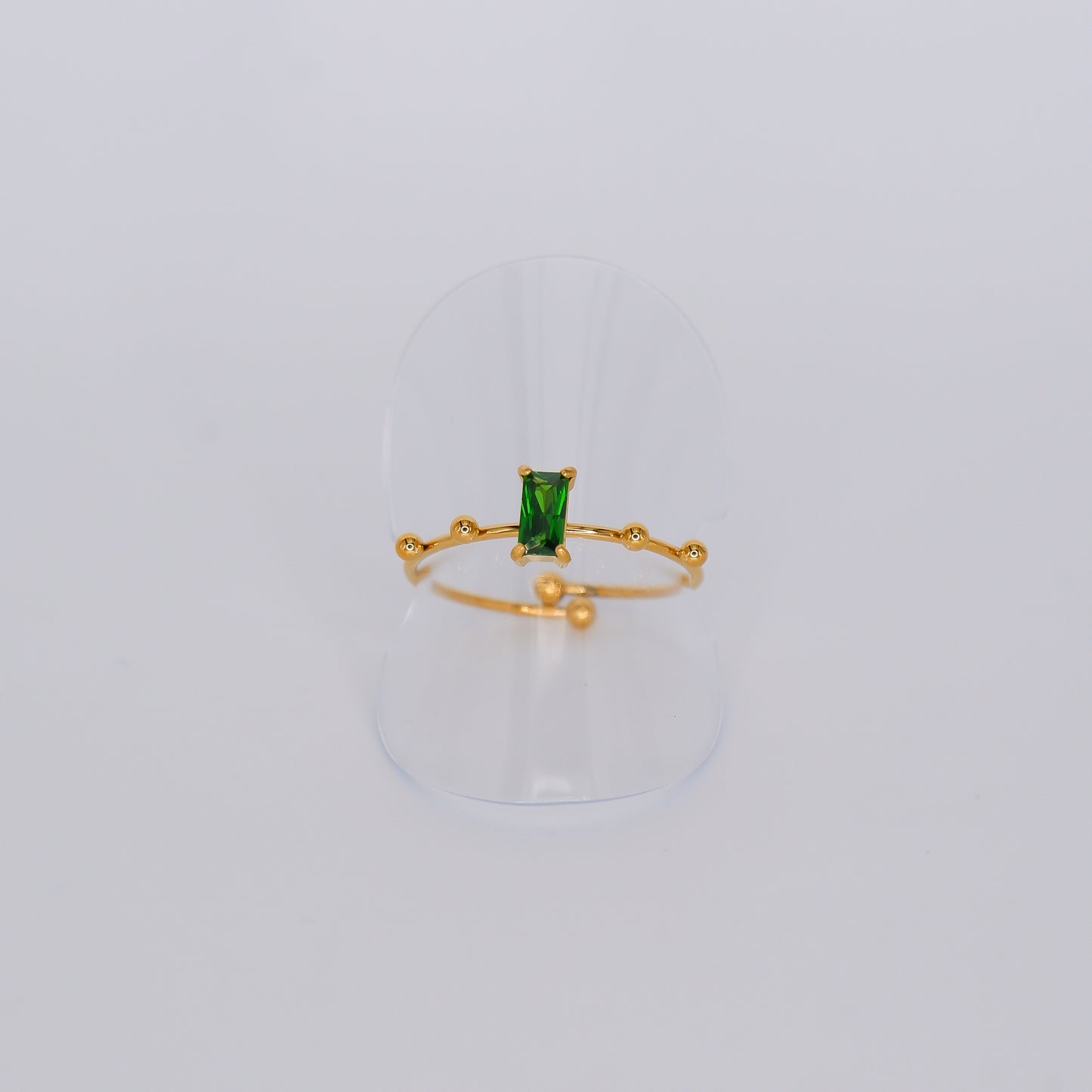 Anel Ajustável Brilho Verde