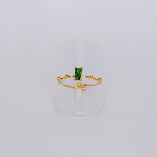 Anel Ajustável Brilho Verde