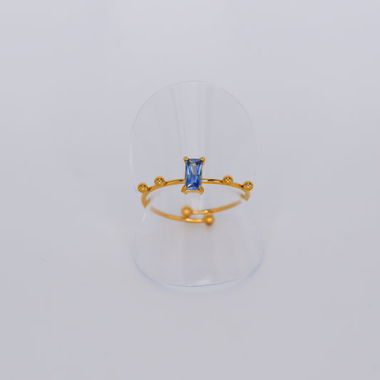 Anel Ajustável Brilho Azul