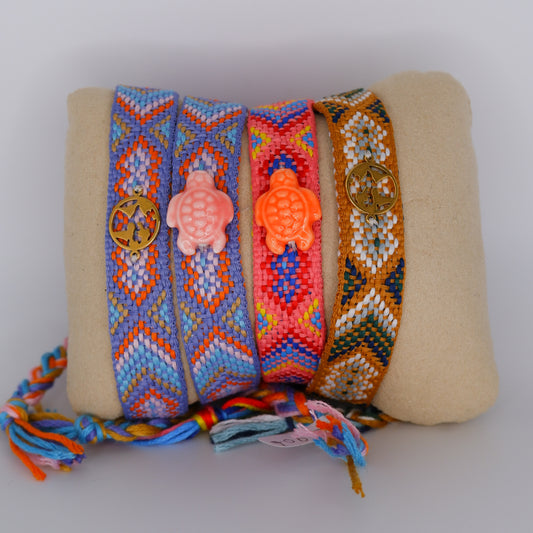 Pulseira Tecido Ajustável Colorida