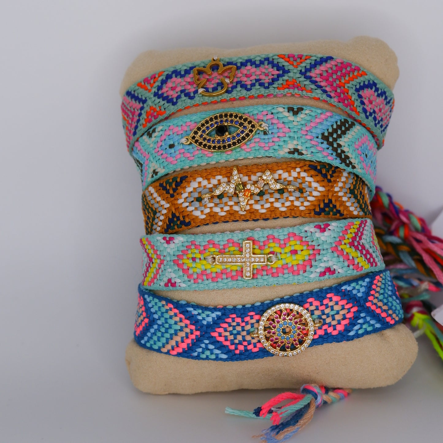 Pulseira Tecido Ajustável Colorida