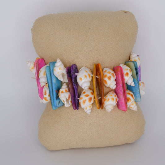 Pulseira Elástico Búzios Colorida