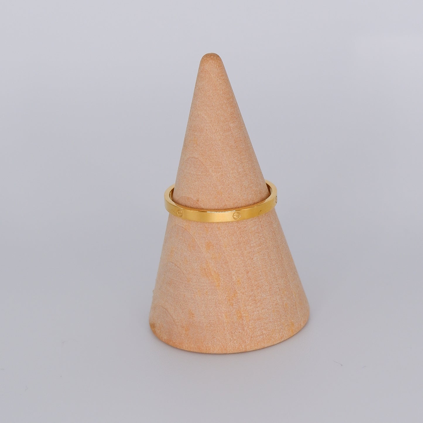 Anel Dourado Inspiração Cartier Fininho Liso