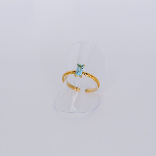 Anel Ajustável Brilho Azul